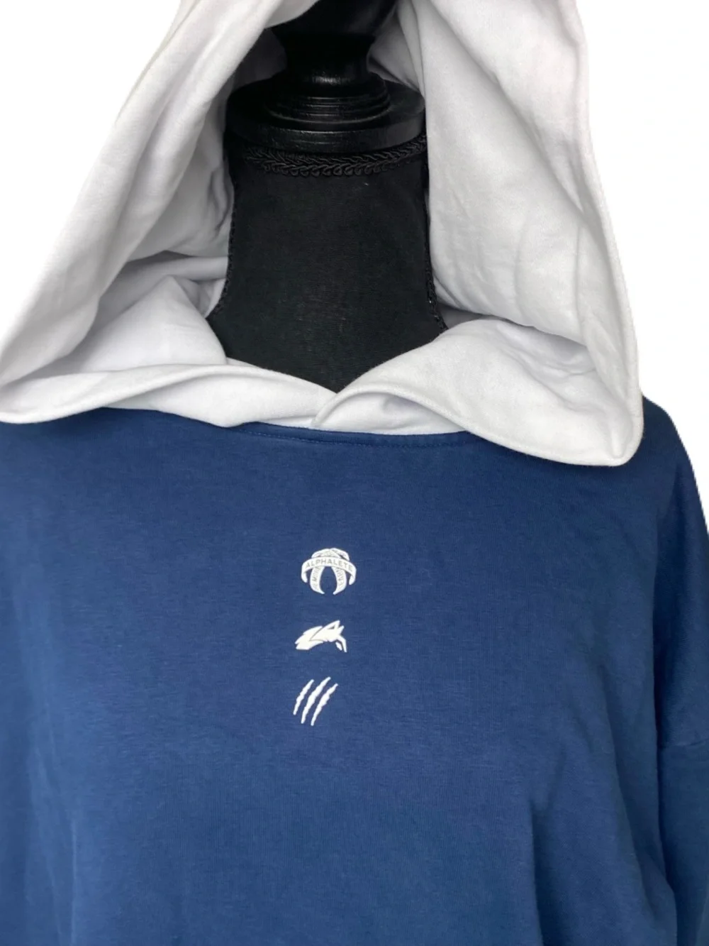 Alphalete Three Pillar Heavyweight Hoodie Men's Pullover Hoodie Navy Men's XL - Picture 2 of 6